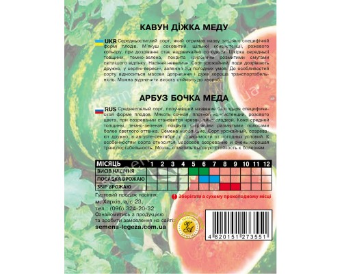 Кавун "Діжка меду" - 5 гр.