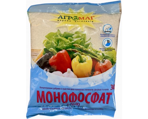 Монофосфат калия - 0.3 кг.